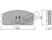 247.0 Sada brzdových destiček, kotoučová brzda fri.tech.