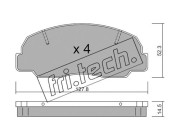 248.0 fri.tech. sada brzdových platničiek kotúčovej brzdy 248.0 fri.tech.