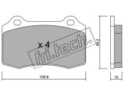 260.2 Sada brzdových destiček, kotoučová brzda fri.tech.