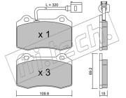 260.4 Sada brzdových destiček, kotoučová brzda fri.tech.