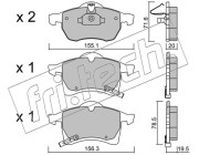 267.0 Sada brzdových destiček, kotoučová brzda fri.tech.