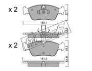 269.0 Sada brzdových destiček, kotoučová brzda fri.tech.