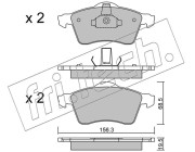 272.0 Sada brzdových destiček, kotoučová brzda fri.tech.