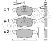 272.1 Sada brzdových destiček, kotoučová brzda fri.tech.