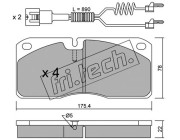 278.3W fri.tech. sada brzdových platničiek kotúčovej brzdy 278.3W fri.tech.