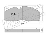 279.0 Sada brzdových destiček, kotoučová brzda fri.tech.