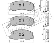 290.0 Sada brzdových destiček, kotoučová brzda fri.tech.