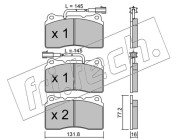 297.0 Sada brzdových destiček, kotoučová brzda fri.tech.