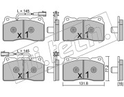 297.6 Sada brzdových destiček, kotoučová brzda fri.tech.