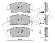 301.0 Sada brzdových destiček, kotoučová brzda fri.tech.