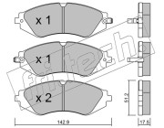 303.0 Sada brzdových destiček, kotoučová brzda fri.tech.