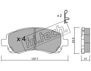 304.0 Sada brzdových destiček, kotoučová brzda fri.tech.