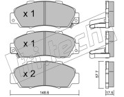 307.0 Sada brzdových destiček, kotoučová brzda fri.tech.