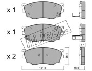 310.0 Sada brzdových destiček, kotoučová brzda fri.tech.