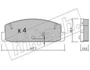 311.0 Sada brzdových destiček, kotoučová brzda fri.tech.