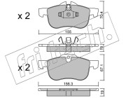 316.0 Sada brzdových destiček, kotoučová brzda fri.tech.