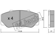 317.0 Sada brzdových destiček, kotoučová brzda fri.tech.