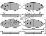 329.0 Sada brzdových destiček, kotoučová brzda fri.tech.