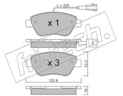 330.0 Sada brzdových destiček, kotoučová brzda fri.tech.