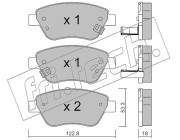 330.4 Sada brzdových destiček, kotoučová brzda fri.tech.