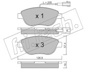 331.0 Sada brzdových destiček, kotoučová brzda fri.tech.