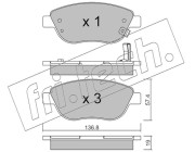 331.2 Sada brzdových destiček, kotoučová brzda fri.tech.