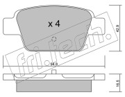 332.0 Sada brzdových destiček, kotoučová brzda fri.tech.