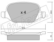 333.1 Sada brzdových destiček, kotoučová brzda fri.tech.