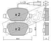 333.2 Sada brzdových destiček, kotoučová brzda fri.tech.