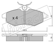 337.0 Sada brzdových destiček, kotoučová brzda fri.tech.