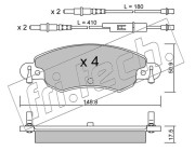 339.0 Sada brzdových destiček, kotoučová brzda fri.tech.