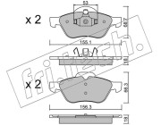 344.0 Sada brzdových destiček, kotoučová brzda fri.tech.