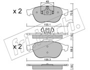 345.2 Sada brzdových destiček, kotoučová brzda fri.tech.