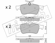 346.1 Sada brzdových destiček, kotoučová brzda fri.tech.