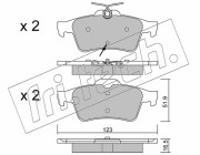 346.2 Sada brzdových destiček, kotoučová brzda fri.tech.