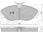 347.0 Sada brzdových destiček, kotoučová brzda fri.tech.