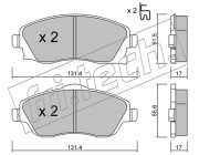 349.0 Sada brzdových destiček, kotoučová brzda fri.tech.