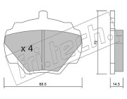 362.0 Sada brzdových destiček, kotoučová brzda fri.tech.