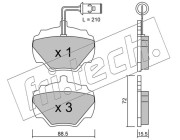 362.1 Sada brzdových destiček, kotoučová brzda fri.tech.