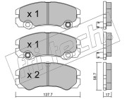 366.1 Sada brzdových destiček, kotoučová brzda fri.tech.