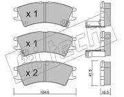 370.0 Sada brzdových destiček, kotoučová brzda fri.tech.