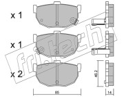 371.0 Sada brzdových destiček, kotoučová brzda fri.tech.