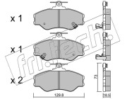 375.0 Sada brzdových destiček, kotoučová brzda fri.tech.