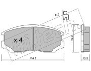 391.0 Sada brzdových destiček, kotoučová brzda fri.tech.