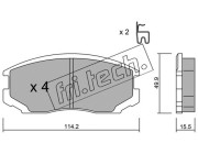 391.0 Sada brzdových destiček, kotoučová brzda fri.tech.