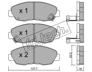 393.0 Sada brzdových destiček, kotoučová brzda fri.tech.