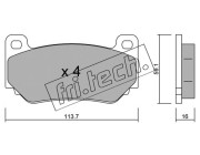 406.0 Sada brzdových destiček, kotoučová brzda fri.tech.