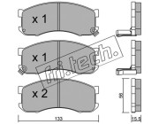 409.0 Sada brzdových destiček, kotoučová brzda fri.tech.