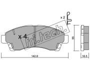 410.0 Sada brzdových destiček, kotoučová brzda fri.tech.