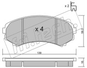 414.0 Sada brzdových destiček, kotoučová brzda fri.tech.